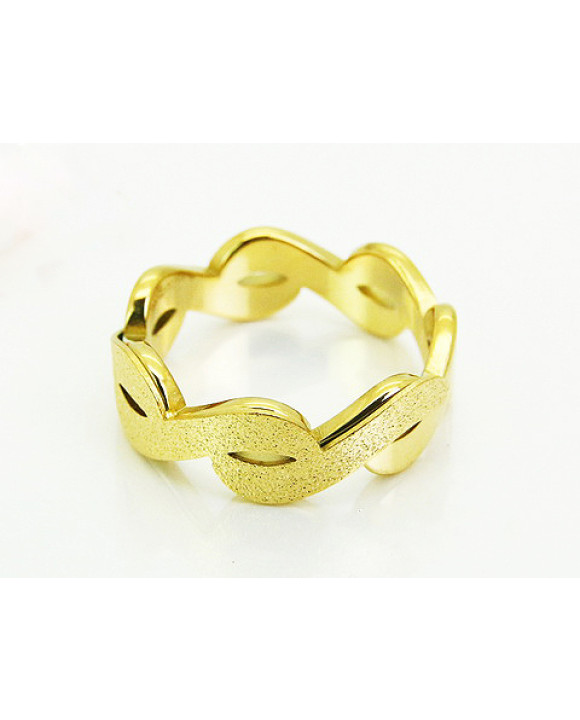 Dámsky oceľový prsteň pozlátený-322118-20