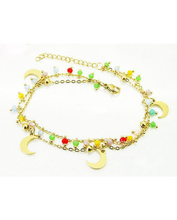 Dámsky oceľový náramok s príveskami-321852-20