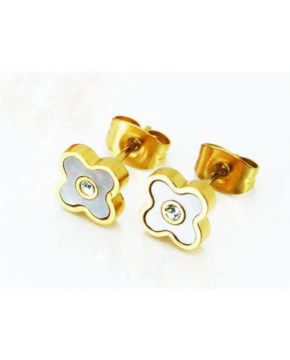 Dámske oceľové náušnice pozlátené-265337-20