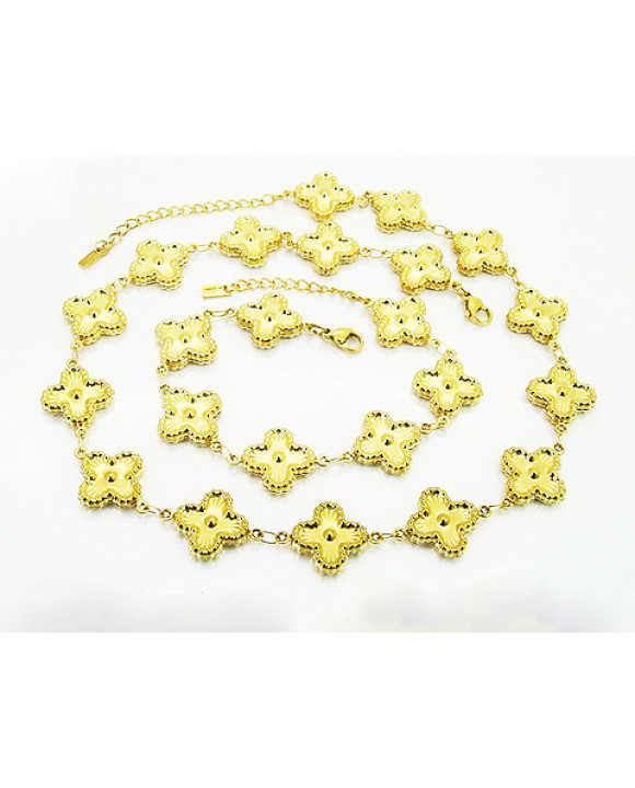 Dámska oceľová súprava pozlátená-322246-20