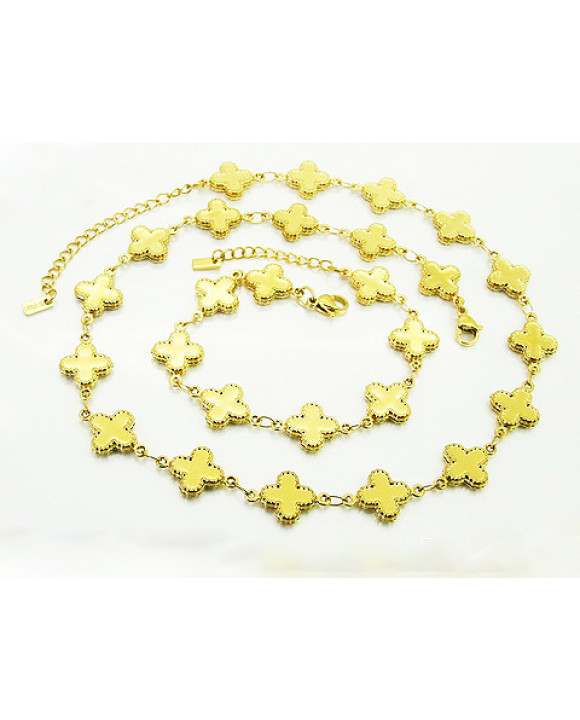 Dámska oceľová súprava pozlátená-322242-20