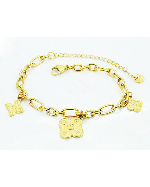 Dámsky oceľový náramok s príveskami-321905-20