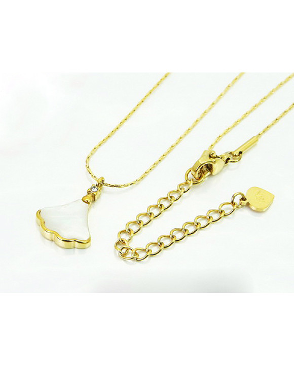 Dámsky oceľový náhrdelník s príveskom-321774-20