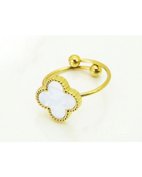 Nastaviteľný oceľový prsteň pozlátený-307155-20