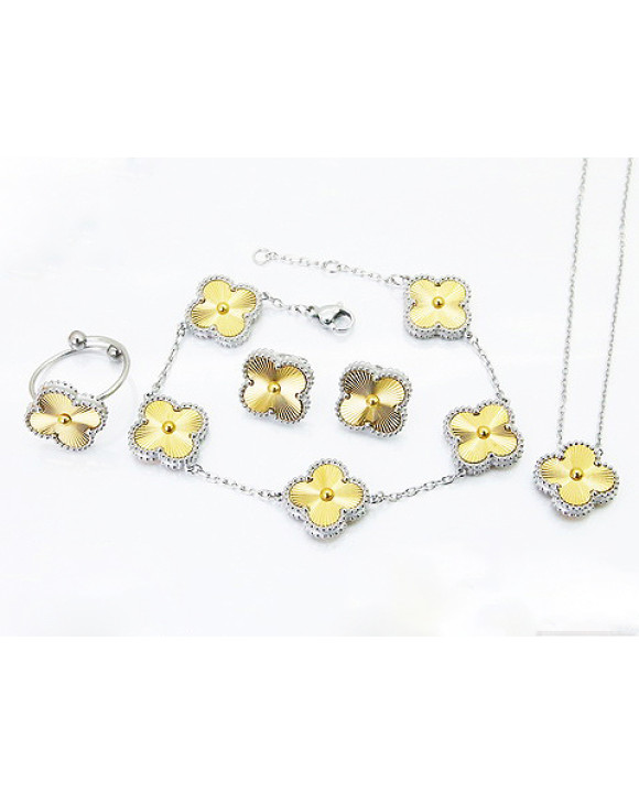 Dámska oceľová súprava s prsteňom Olivia-322268-20