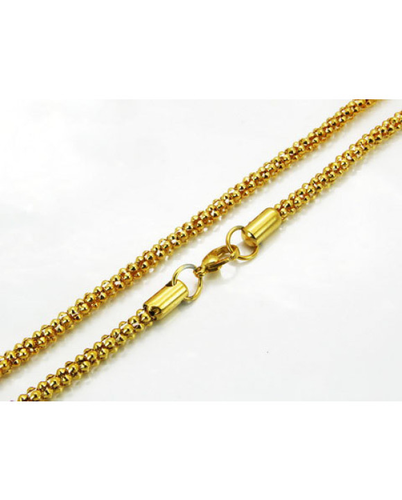 Oceľová pozlátená retiazka-304141-20