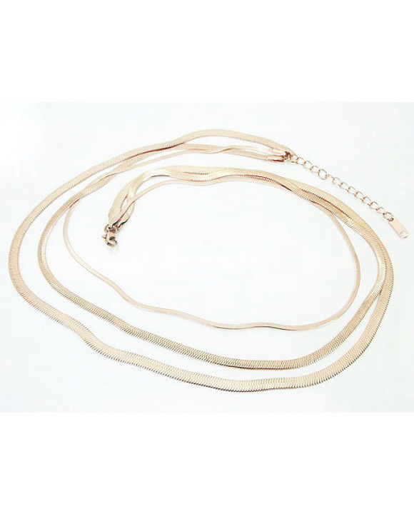 Oceľový náhrdelník vrstvený-321805-20