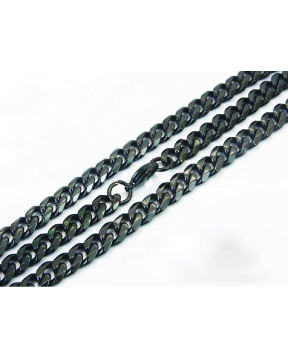 Pánska počiernená oceľová súprava-295646-20