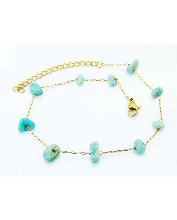 Dámsky oceľový náramok s príveskami na nohu-321904-20