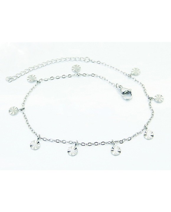 Dámsky oceľový náramok s príveskami na nohu-321860-20