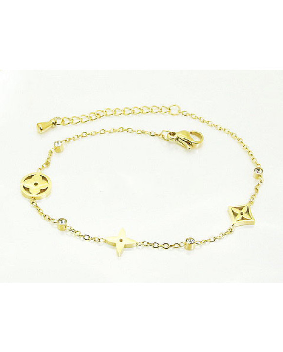 Dámsky oceľový náramok pozlátený-304073-20