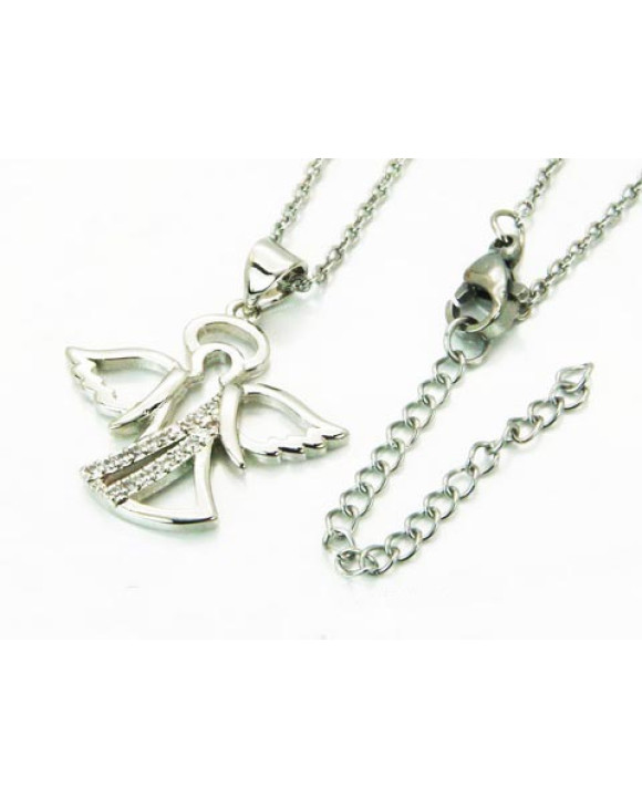 Oceľový náhrdelník Anjel-216438-20