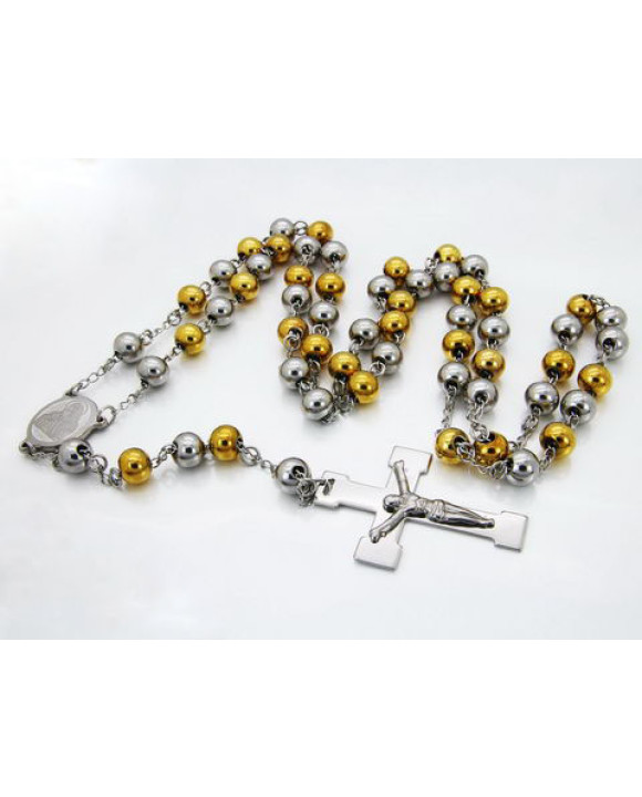 Pánsky oceľový ruženec počiernený-291126-20