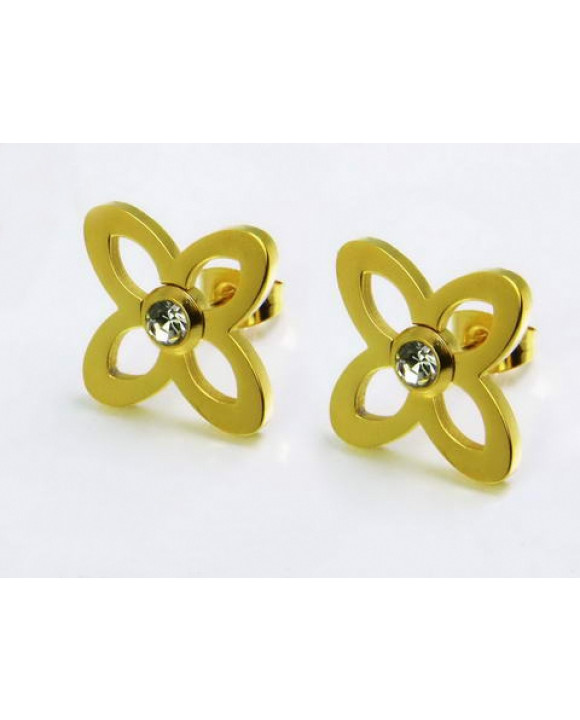 Pozlátené dámske náušnice