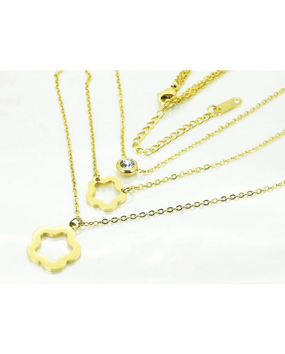 Oceľový náhrdelník vrstvený-321803-20