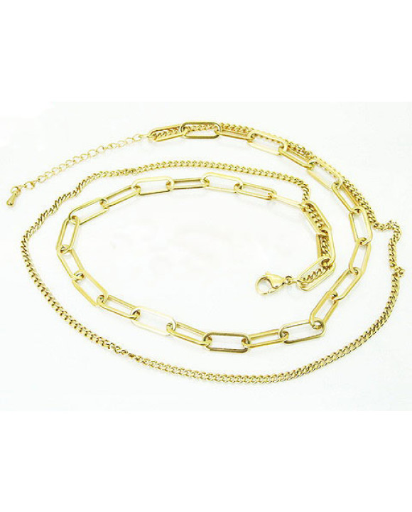 Oceľový náhrdelník dvohitý-321801-20