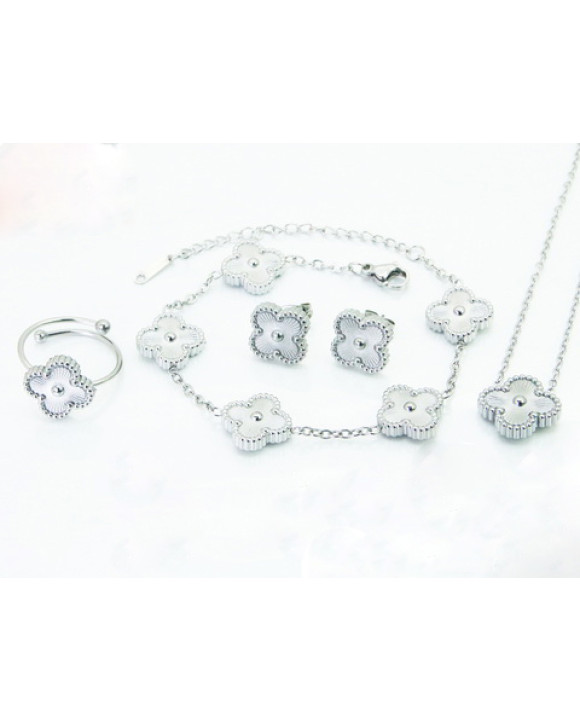 Dámska oceľová súprava s prsteňom-322226-20