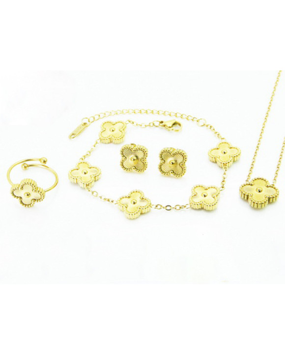 Dámska oceľová súprava s prsteňom-322227-20