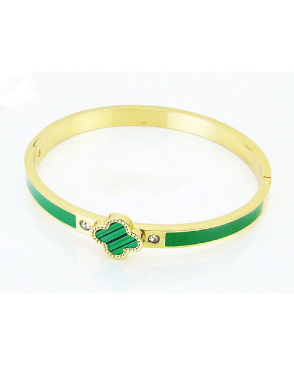 Dámsky oceľový náramok zelený-321834-20