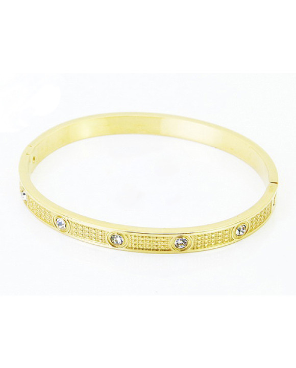 Dámsky oceľový náramok pozlátený-321837-20