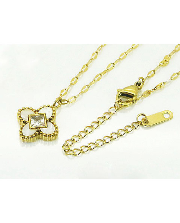 Dámsky oceľový náhrdelník s príveskom-291076-20