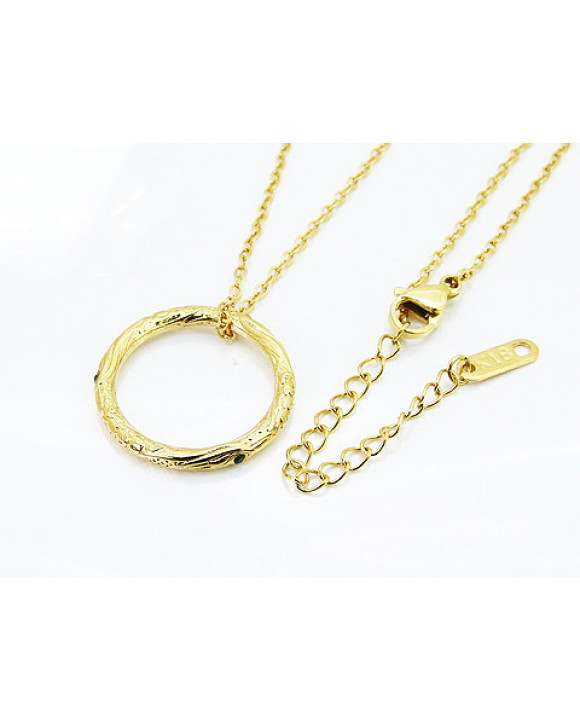 Dámsky oceľový náhrdelník s príveskam-321770-20