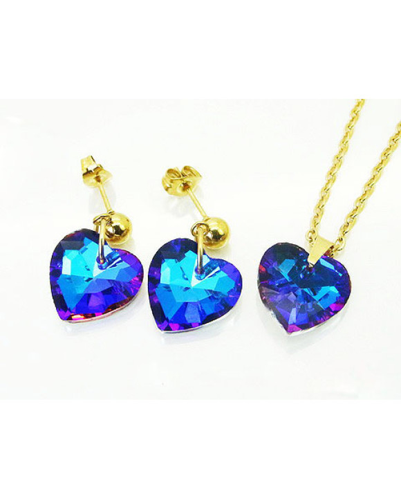 Dámska oceľová súprava pozlátená-286925-20