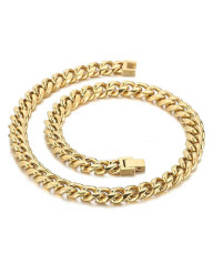 Pánska oceľová retiazka zlatá hrubá 