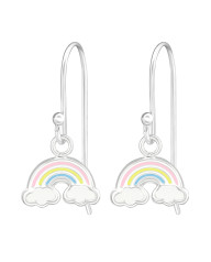 Strieborné náušnice dúha