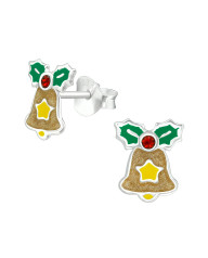 Strieborné náušnice Vianoce 