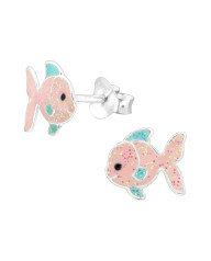 Strieborné náušnice rybka 
