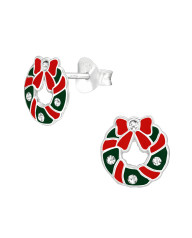 Strieborné náušnice Vianoce 