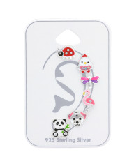 Set strieborných náušníc mix zvieratka 