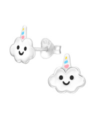 Strieborné náušnice mráčik