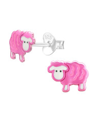 Strieborné náušnice ovečka