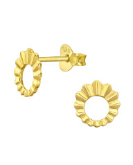 Strieborné pozlátené náušnice 