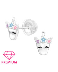 Strieborné náušnice JEDNOROŹEC