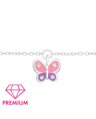 Strieborný náramok motýľ