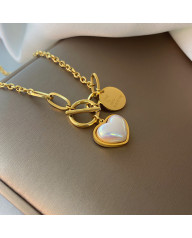 Dámsky oceľový náramok s príveskom 