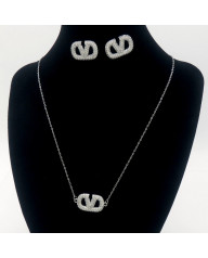 Dámsky trendy set s kryštálmi 
