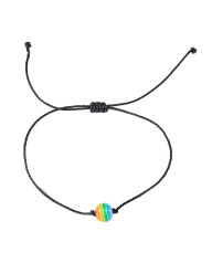 Bavlnený farebný oceľový náramok 