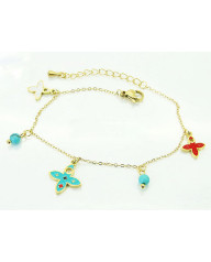 Dámsky oceľový náramok s príveskami 