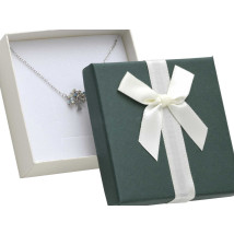 Zelená papierová darčeková krabička s mašľou-278270-02