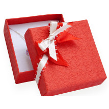 Červená papierová darčeková krabička s mašľou-278271-01