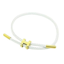 Biely oceľový náramok-311907-010