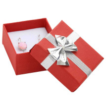 Červená papierová darčeková krabička s mašľou-278230-01