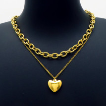 Dámsky oceľový náhrdelník s príveskom-275951-01