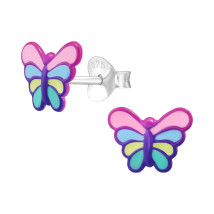 Strieborné náušnice motýľ-294640-051
