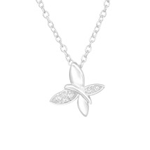 Strieborný náhrdelník motýľ-271785-01