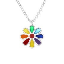 Detský strieborný náhrdelník kvet-294697-04